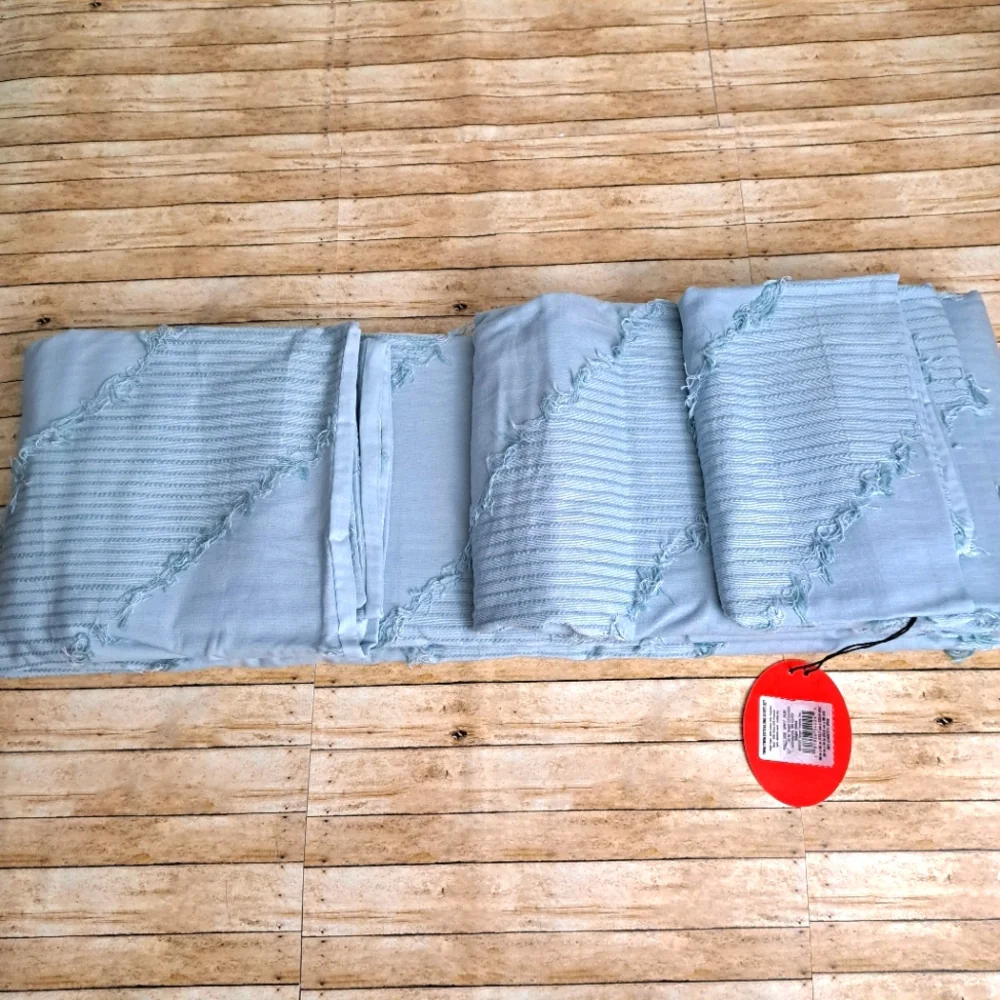 OPAL HOUSE 2pcs BlueTwin/Twin Extra Long Cotton Dovet Cover Set